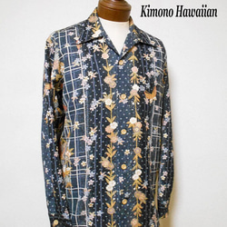 着物アロハシャツ Kimono Hawaiian Shirt AL-702/L 10枚目の画像
