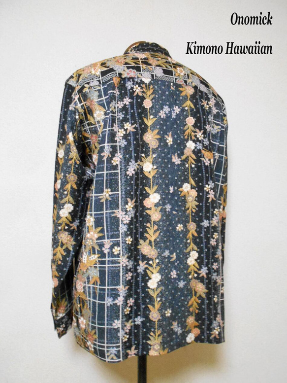 着物アロハシャツ Kimono Hawaiian Shirt AL-702/L 13枚目の画像