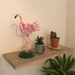 車の部品等で作ったピンクフラミンゴ（Recycle car parts Pink Flamingo) 8枚目の画像