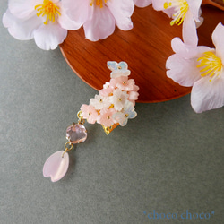 桜と蝶のイヤーカフ 1枚目の画像