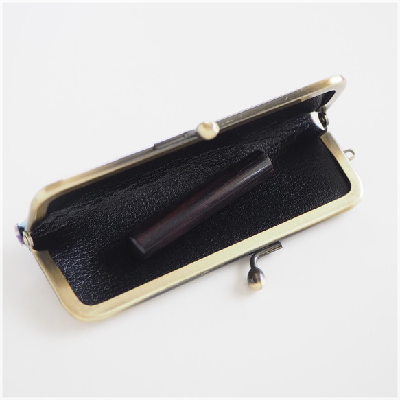 ■フレンチコーデュロイのがま口印鑑ケース 【Lサイズ】 ■ hanko case (fcdr) 11枚目の画像