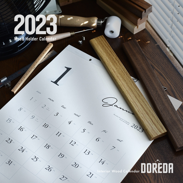 2024 カレンダー リフィル・シンプルデザイン（木製カレンダー交換用-A4-ヨコ） 8枚目の画像