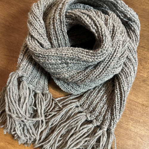 シンプルマフラー・グレー マフラー・ストール（メンズ） pineapple