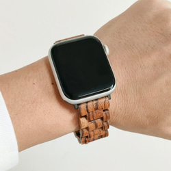 [木錶帶]EINBAND Apple Watch 天然木木錶帶 20mm [斑馬木] 第5張的照片