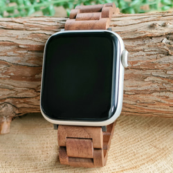 [木錶帶]EINBAND Apple Watch 天然木木錶帶 20mm [胡桃木] 第2張的照片
