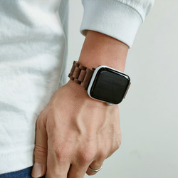 [木錶帶]EINBAND Apple Watch 天然木木錶帶 20mm [胡桃木] 第4張的照片