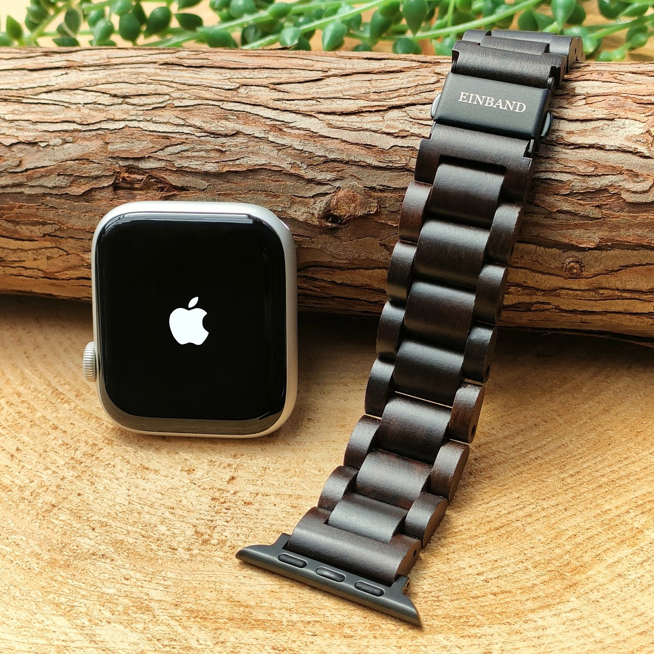 アップルウォッチ 木製バンド EINBAND AppleWatch 木のベルト 20mm幅 サンダルウッド