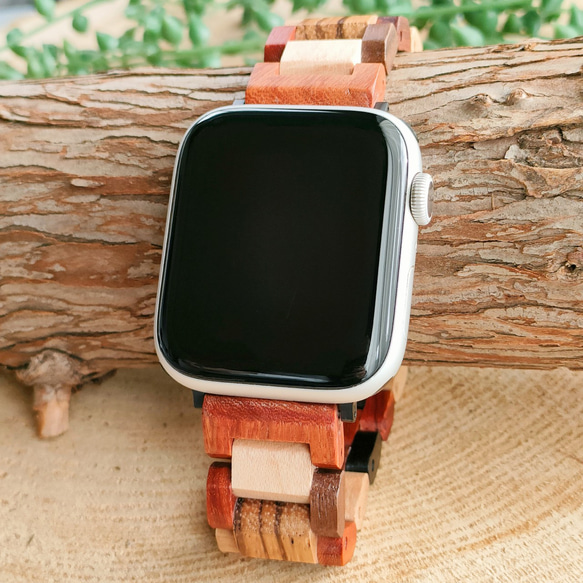 [木錶帶]EINBAND Apple Watch 天然木木錶帶 20mm [混合木] 第2張的照片