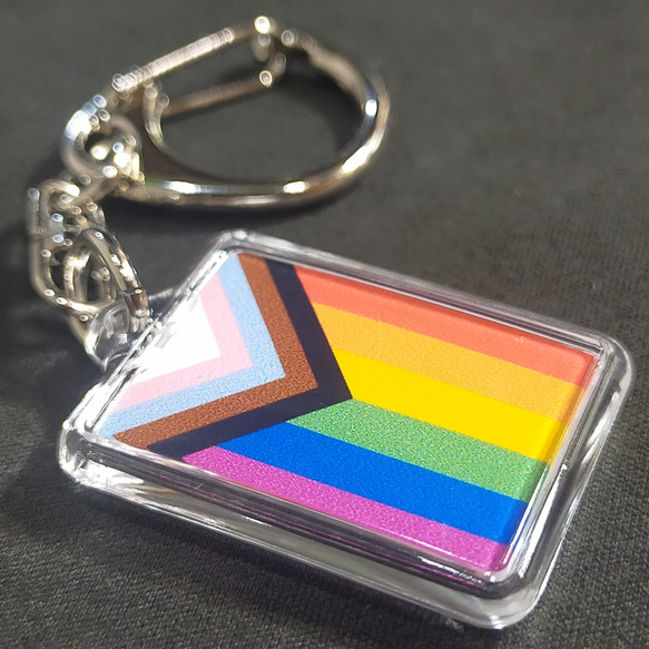 ◆新品◆レインボーフラッグ キーホルダー 旗 LGBTQ+ 1枚目の画像