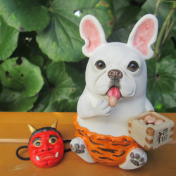 ブルドッグ シーサー 置物 沖縄 石垣島 BULLDOG 工芸品 犬 パグ