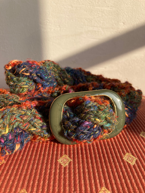 手編みベルト かぎ針編みの縄編み風 その他ファッション雑貨 knitomo