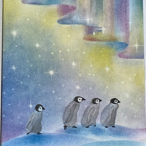 【原画】『グリヴォルト』（ペンギン　絵画　パステル画） 原画】『グリヴォルト』（ペンギン 絵画 パステル画）