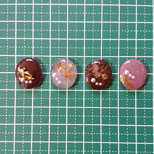 チョコレートのカボション☆8個 h8 チョコ/カボション/レジン 