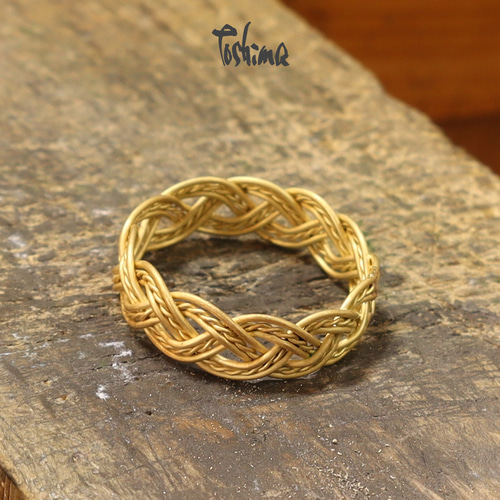 和風手編み K18水引きリング[結び] 指輪・リング Toshima 通販