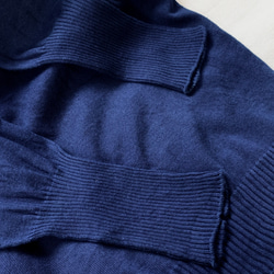 【藍染】Organic Cotton無縫製タートルニットプルオーバー 3枚目の画像