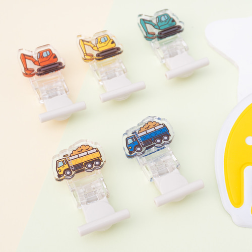 洋服に穴が開かない名札クリップ　新幹線　働く車　踏切　恐 洋服に穴が開かない名札クリップ 新幹線 働く車 踏切 恐 ソニック