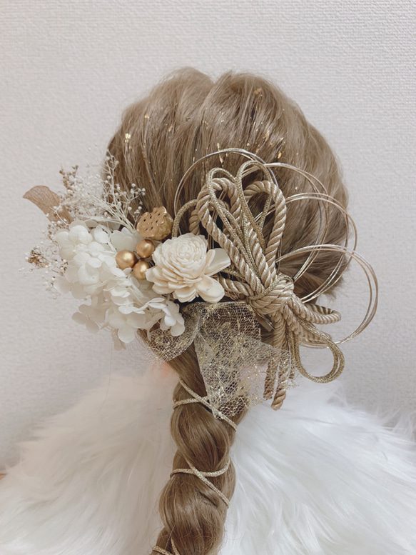 ヘッドドレス  ウェディングヘア 和装髪飾り 結婚式 成人式 卒業式