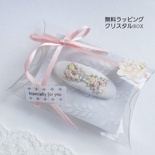 ミモザ☆5センチパッチンピン ミモザ刺繍パッチンピン キッズパッチンピン ヘアピン HISAYORI