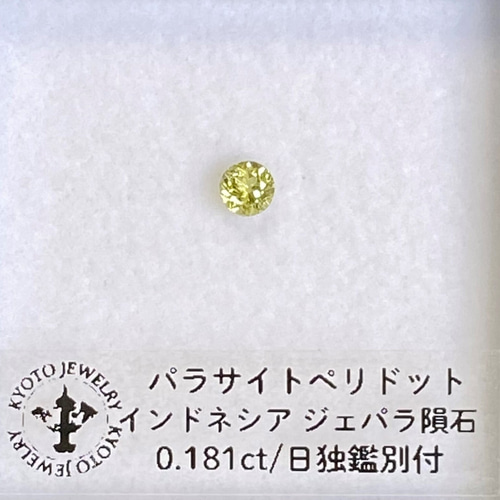 ヒラリー　エベレスト NATIONAL GEOGRAPHICサイン鑑定書付き パラサイト ペリドット 0.167ct インドネシア ジェパラ隕石 鑑別