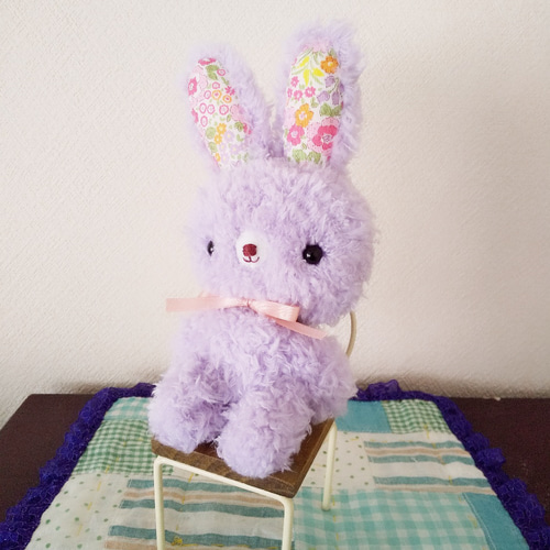 約22cm ふわもこうさぎさん(ラベンダー) ぬいぐるみ rocaluna 通販
