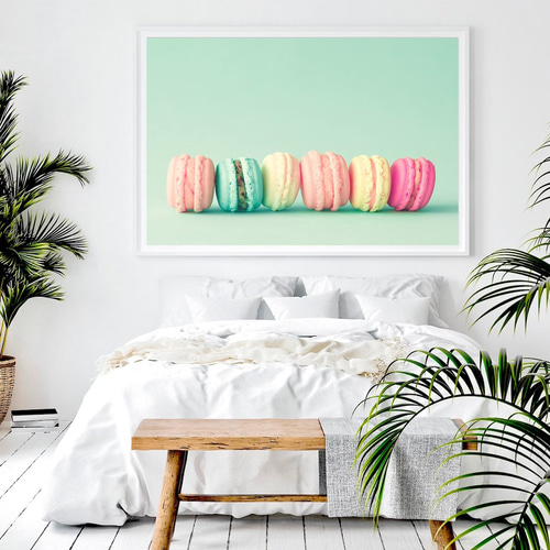 アートポスター パステルマカロン スイーツ 北欧風 カラフルポップ