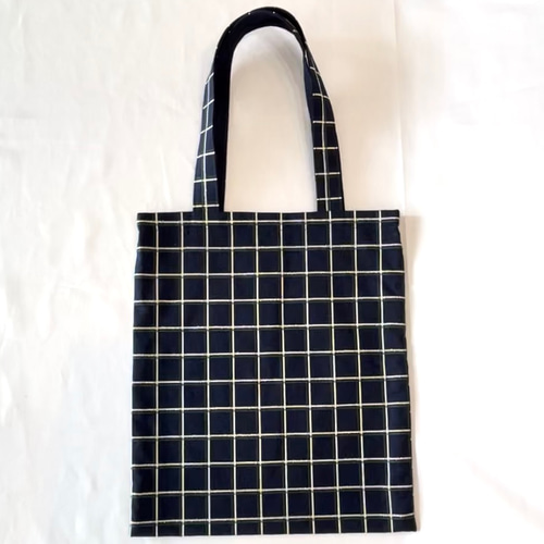 新品未使用　haag トートバッグ　エコバッグ　チェック　（パープルチェック） haag トートバッグ エコバッグ チェック 紫 韓国 未使用 新品未