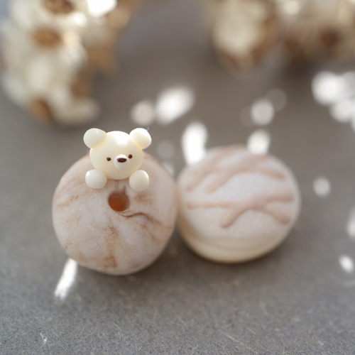 さくらくまのドーナツキーホルダーフェイクスイーツ