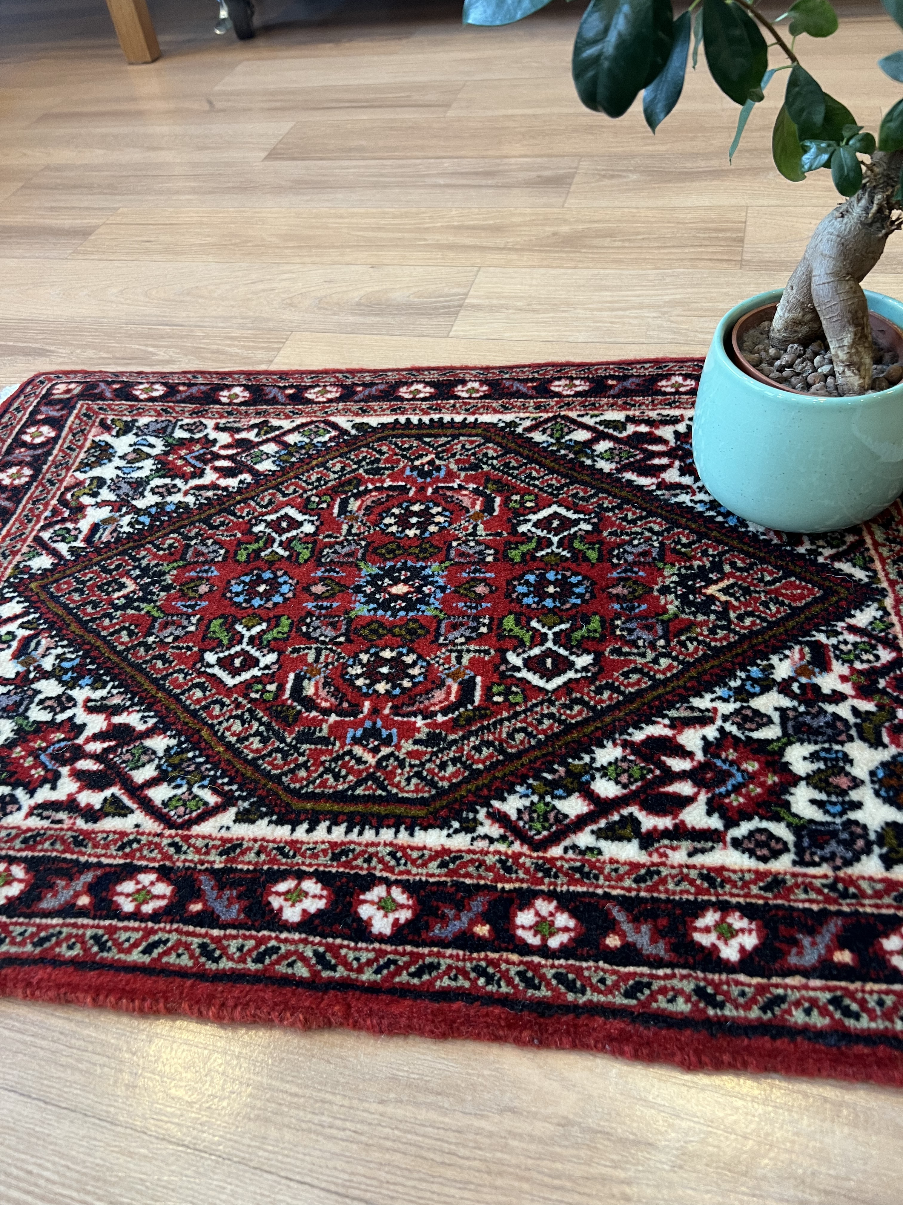 ●SALE●送料無料●ザンジャン絨毯　No.15　トライバルラグ・民族系・部族・玄関マット