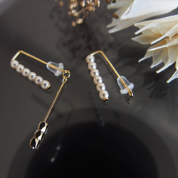 【Creema限定】Ear cuff＊ｍinimal et simple＊ 艶パールのシンプルイヤーカフ　 12枚目の画像