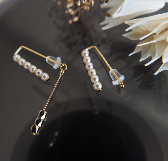 【Creema限定】Ear cuff＊ｍinimal et simple＊ 艶パールのシンプルイヤーカフ　 12枚目の画像