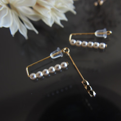 【Creema限定】Ear cuff＊ｍinimal et simple＊ 艶パールのシンプルイヤーカフ　 15枚目の画像