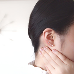 【Creema限定】Ear cuff＊ｍinimal et simple＊ 艶パールのシンプルイヤーカフ　 14枚目の画像