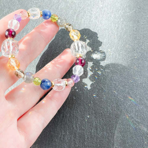高品質♡カイヤナイト デザインブレスレット　シトリン入り 高品質♡カイヤナイト デザインブレスレットシトリン入り