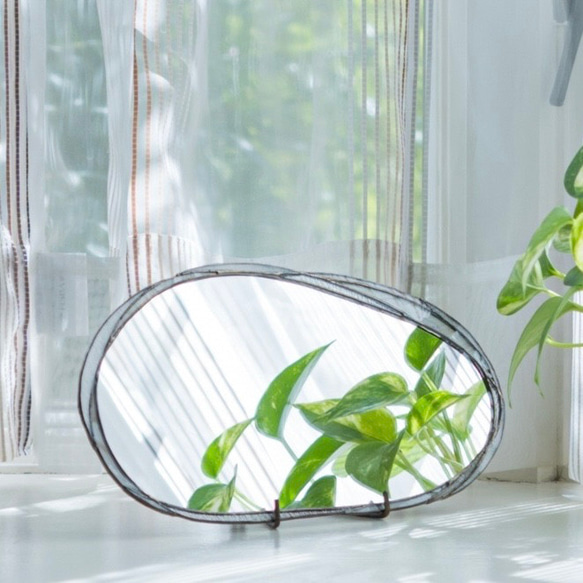 水たまり〜ステンドグラスの鏡 その他インテリア雑貨 gugu グラス 通販