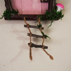 【妖精の扉】可愛い妖精が訪れるフェアリードア　壁付けタイプ　ピンク-1 4枚目の画像