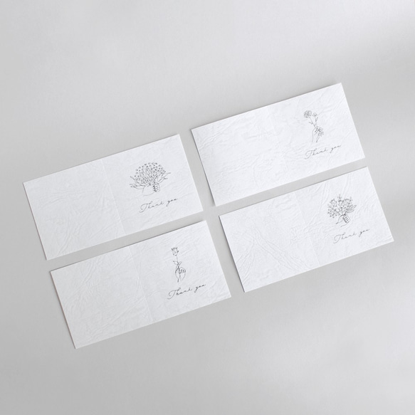 〘Kさま〙二つ折り/フラワーメッセージカード/thankyouカード/サンクスカード 7枚目の画像