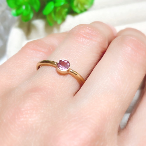 order】14kgf Rose … Malaya Garnet ring（Malaya Garnet Ring - Etsy） 