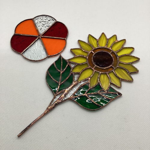 ステンドグラス　オブジェ 楽天市場】ステンドグラス おしゃれ 赤 装飾ガラス W425×H885×T10 INK