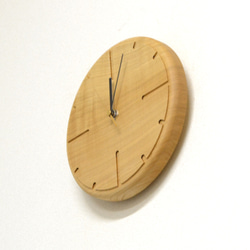 時計 掛け時計 インテリア時計 (D)　壁掛け　木製　無垢材【送料無料】 3枚目の画像