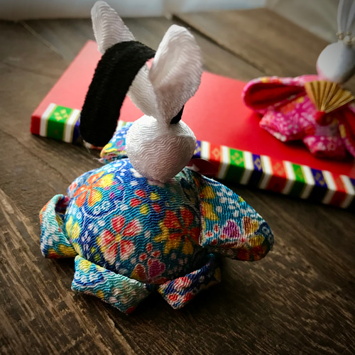 華やぐうさぎのおひなさま ひな祭り ひな飾り つまみ細工 ひな人形・雛