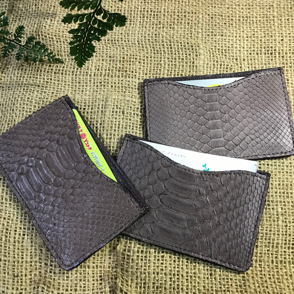 再販、パイソンの、シンプルカード名刺入れ（フタ無し） 名刺入れ