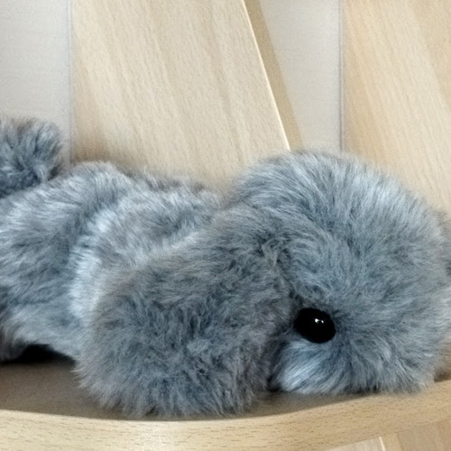 氷の国の灰色うさぎ 超長毛種です！ ぬいぐるみ ぬくのこ 通販