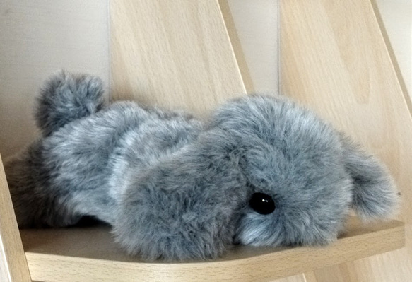 氷の国の灰色うさぎ 超長毛種です！ ぬいぐるみ ぬくのこ 通販