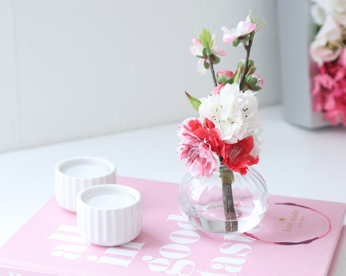 マジカルウォーターアレンジ)ミニ花桃 アートフラワー sarasa style