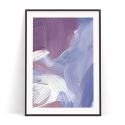 アートポスター【 ベリー02 】北欧アートでお部屋の模様替え 水彩 青 ゴールド 抽象画 アブストラクト 1枚目の画像