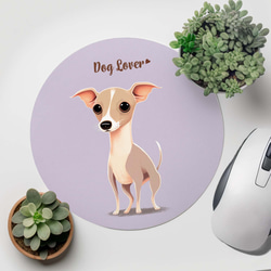 【 イタリアングレーハウンド 2023新デザイン！】  パステルカラー マウスパッド　犬　うちの子　犬グッズ　プレゼント 3枚目の画像