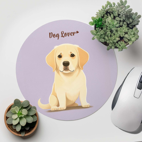 【 ラブラドールレトリバー 2023新デザイン！】  パステルカラー マウスパッド　犬　うちの子　犬グッズ　プレゼント 3枚目の画像