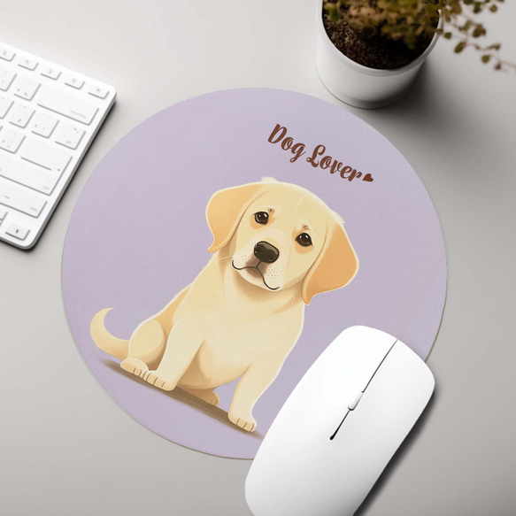 【 ラブラドールレトリバー 2023新デザイン！】  パステルカラー マウスパッド　犬　うちの子　犬グッズ　プレゼント 2枚目の画像