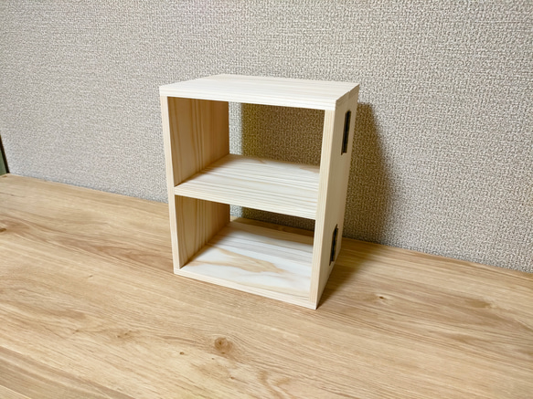 折りたためるミニラック※無塗装(塗装も可能)※　外寸200×260×160　【箱猫屋】 4枚目の画像