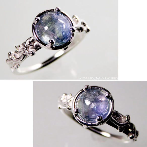 バイカラー タンザナイト リング / bi-color Tanzanite Ring 。 3枚目の画像